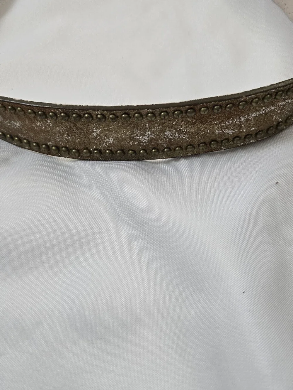 Western Cowgirl Leather Belt 39” Studded Rhinestone Statement Buckle Rodeo Boho